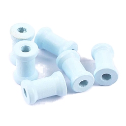 Светло-Голубой Деревянные катушки, колонка, Небесно-голубой, 20x12 мм