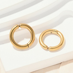 Золотой 201 из нержавеющей стали манжета серьги, ионное покрытие (ip), золотые, 15x2.5 мм