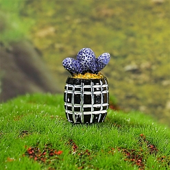 Черный Миниатюрные украшения из смолы, аксессуары для домашнего кукольного домика с микро-ландшафтом, притворяясь опорными украшениями, карликовое дерево, чёрные, 18x28 мм