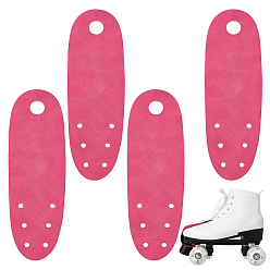 Ярко-Розовый Плоские защитные накладки на носок из замши, аксессуары для коньков, ярко-розовый, 180x59x2 мм, отверстие : 5~15 мм