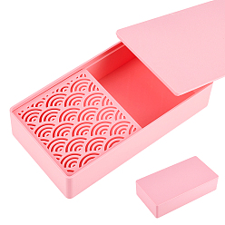 Бледно-Розовый Ящик для хранения порошка для извлечения пластиковых деталей из формы, глиняный инструмент, прямоугольные, розовый жемчуг, 170x90x40 мм