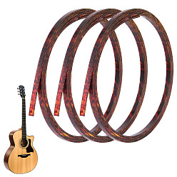Dark Red Plastic Guitar Edging Strips, Guitar Binding Trims, for DIY Guitar Decoration, Flat, Dark Red, 1650x4x1.5mm