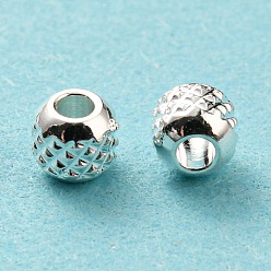 Серебро 201 из нержавеющей стали бусы, круглые, серебряные, 3x2.5 мм, отверстие : 1.2 мм