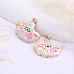 Evil Eye Подвески из эмали и сплава, золотые, фанатское очарование, злые глаза, 22x25 мм