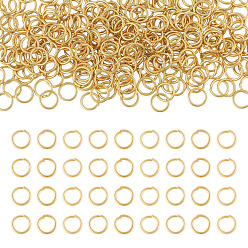 Echt 18 k vergoldet 20g Messing offene Biegeringe, Armband Halskette Verbindungsring, DIY Schmuckzubehör, echt 18 k vergoldet, 20 Messgerät, 6x0.8 mm, Innendurchmesser: 4.2 mm, 280 Stück / 20 g