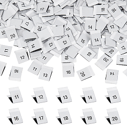 Белый 400шт. 10 варианты полиэстеровых этикеток с размерами для одежды, прямоугольные, белые, 18x12.5x0.6 мм, 40 шт / стиль