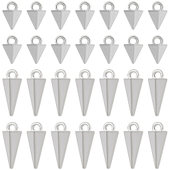 Платина 100 шт 2 стили подвески из сплава, конус прелести, платина, 10.5~16.5x7x6.5 мм, отверстие : 2 мм, 50 шт / стиль