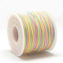 Colorful Polyester Cords, Colorful, 0.5~0.6mm, about 131.23~142.16 yards(120~130m)/roll