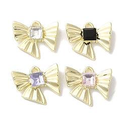 Золотой Стойки подвески обшивки сплава, со стразами, без кадмия, без никеля и без свинца, разноцветные, золотые, 16x18x5 мм, отверстие : 1.8 мм