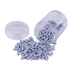 Светло-серый Непрозрачные цвета бисер, круглое отверстие, кубические, светло-серый, 3~7x3x3 мм, отверстия: 0.5 мм, около 400 шт / коробка