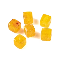 Золотистый Акриловый шарик, имитация нефрита, кубические, золотые, 9x8x8 мм, отверстие : 2 мм, 833 шт / 500 г