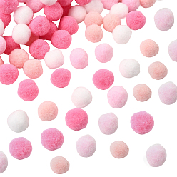 (52) Непрозрачная лаванда 400шт. 4 цветные полиэстеровые помпоны, для поделки дети проект куклы, аксессуары для костюма, круглые, разноцветные, 15 мм, 100 шт / цвет