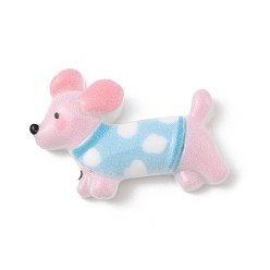 Синий Кабошоны из смолы, собака, синие, 23x32x7.5 мм