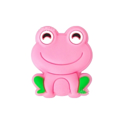 Бледно-Розовый Лягушка пищевые силиконовые бусины, розовый жемчуг, 28.5 мм