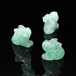 Флюорит Натуральный флюоритовый дисплей, украшение домашнего офиса, кролик, 42 мм