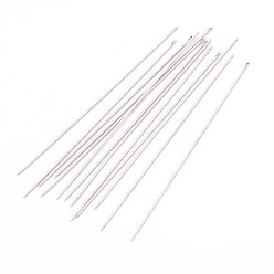 Платина Стальные иглы для бисероплетения, платина, 70.5~75x0.7 мм, приблизительно 25~30 шт / сумка