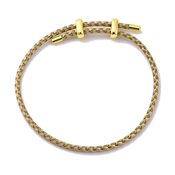 Светло-коричневый Регулируемые браслеты из полиэфирного шнура, долговечный, загар, внутренний диаметр: 2-5/8~3-1/8 дюйм (6.7~7.8 см)