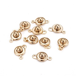 Oro 201 cierres rápidos de acero inoxidable, dorado, 15.5x9x5 mm, agujero: 1.5 mm y 2 mm