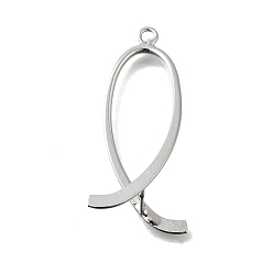 Платина Латуни льда поручительств выбор щепотка, без кадмия и без свинца, стойки покрытие, платина, 39x18x11 мм, отверстие : 2 мм, штифты : 0.8 мм