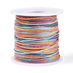 Светло-Синий 50м плетеный полиэфирный шнур, с пластиком для животных, для изготовления ювелирных изделий, круглые, голубой, 1.2 мм, около 54.68 ярдов (50 м) / рулон