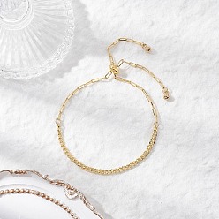 Настоящее золото 18K Регулируемые браслеты из латуни, женские браслеты-цепочки с панцирным плетением и скрепками, с пластиковым круглым брелоком ccb, реальный 18 k позолоченный, 10-7/8 дюйм (27.6 см)