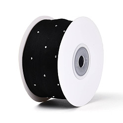 Черный Односторонняя атласная лента из полиэстера и акрила с печатью, для подарочной упаковки, чёрные, 1-1/2 дюйм (39 мм), около 20.00 ярдов (18.29 м) / рулон