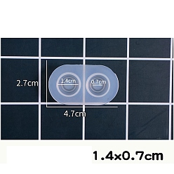 Белый Силиконовые формы глазки куклы своими руками, для уф-смолы, изготовление эпоксидной смолы, белые, 47x27 мм, Внутренний диаметр: 14 мм и 7 мм