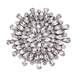 Кристалл 1украшения для обуви из цветочного стекла и страз, с войлочными накладками, кристалл, 100x6.5 мм