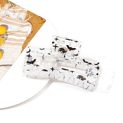 Bat Пластиковые заколки для волос с прямоугольными принтами на Хэллоуин, аксессуары для волос для женщин и девочек, летучая мышь, 45x85x40 мм