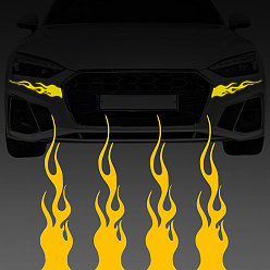 Желтый Наклейки на машину с изображением домашних животных, пламя, желтые, 295x69x0.2 мм