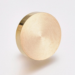 Doré  Tête de tampon vierge en laiton, pour cachet de cachet de cire, plat rond, or, 25.5x14.5mm, Trou: 6.5mm