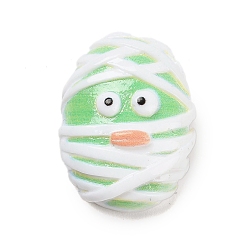 Белый Кабошоны из непрозрачной смолы для декодирования Хэллоуина, мумия, белые, 25.5x19.5x9 мм