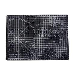 Черный Коврик для резки пвх, для рабочего стола тонкая ручная работа кожа ремесло шитье diy перфорация, чёрные, 30x22x0.3 см