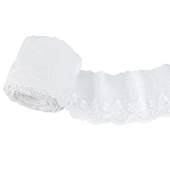 Белый 8 ярдов хлопчатобумажной кружевной отделки, аксессуары для одежды, Bowknot шаблон, белые, 4-1/2 дюйм (115 мм)