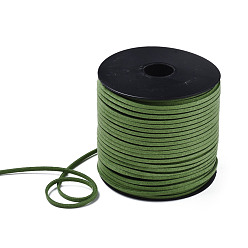 Yellow Green Eco-Friendly Faux Suede Cord, Faux Suede Lace, Yellow Green, 3.0x1.4mm, about 98.42 yards(90m)/roll