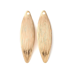 Настоящее золото 18K Латунные подвески, без кадмия, без никеля и без свинца, лошадиный глаз , реальный 18 k позолоченный, 20.5x5.5x0.5 мм, отверстие : 1 мм