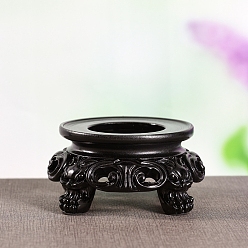 Кокосово-Коричневый Хрустальные шарики из смолы, полый пьедестал для дисплея, держатель хрустального шара, кокосового коричневый, 41x18.5 мм