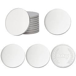 Нержавеющая Сталь Цвет 10шт. 304 штамповка из нержавеющей стали пустые бирки кабошоны, зеркальная полировка, плоско-круглые, цвет нержавеющей стали, 40x3 мм