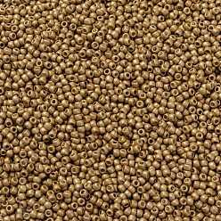 (557F) Gold Galvanized Matte TOHO Round Seed Beads, Japanese Seed Beads, Frosted, (557F) Gold Galvanized Matte, 11/0, 2.2mm, Hole: 0.8mm, about 5555pcs/50g