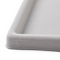 Gray Plastic Beads Tray for Necklace and Bracelets Making, Rectangle, 7.87x10.63x0.79 inch, Gray