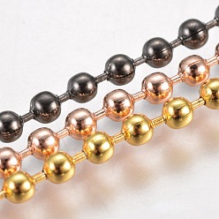 (52) Непрозрачная лаванда Нержавеющая сталь мяч цепи ожерелье решений, разноцветные, 30.3 дюйм (77 см), 2.5 мм