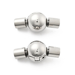 Круглые 304 из нержавеющей стали европейские застежками, цвет нержавеющей стали, круглые, 20.5x10 мм