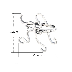 Платина Регулируемое кольцо с родиевым покрытием, устойчивое к потускнению 925 серебряное кольцо с регулируемой фурнитурой, настройки кольца с поворотным зубцом, платина, картина: 29x26 мм, внутренний диаметр: 19 мм