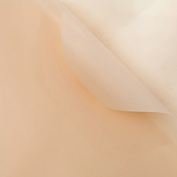 Персиковый Слойка Сплошная цветная пластиковая бумага для оберточной бумаги для цветов, водостойкая флористическая бумага для букетов, diy crafts, розовые, 550~580x550~580x0.05 мм, 20 лист/мешок