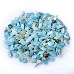 Flower Amazonite Натуральный цветок амазонит кувыркались чипсы, для проектов домашнего рукоделия и украшения цветочных горшков, аквариумов, 3~5 мм, около 100 г / набор