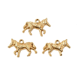 Real 20K Gold Plated 304 прелести нержавеющей стали, зебра, ионное покрытие (ip), реальный 20 k позолоченный, 10x14x2 мм, отверстие : 1.2 мм