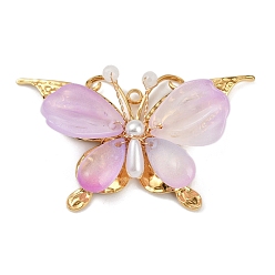 Бабочка 304 подвески из нержавеющей стали, акрила и пластика, бабочка, 30.5x51.5x7.5 мм, отверстие : 2 мм