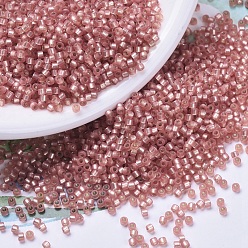 (DB0685) Dyed Semi-Frosted Silver Lined Light Cranberry MIYUKI Delica Beads, Cylinder, Japanese Seed Beads, 11/0, (DB0685) Dyed Semi-Frosted Silver Lined Light Cranberry, 1.3x1.6mm, Hole: 0.8mm, about 10000pcs/bag, 50g/bag