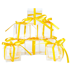 (52) Непрозрачная лаванда 80шт прозрачные ПВХ коробки, с ценниками на пустой бумаге для ювелирных изделий 100 шт., 1 свернуть атласную ленту, разноцветные, 35~50x6~50x0.5x50 мм