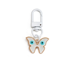Butterfly Alloy Enamel Pendant Decorations, Butterfly, 49x16mm